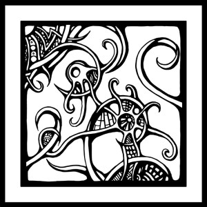 Organic Right Panel Doodle Art