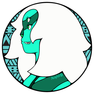 Gem Sticker Design Side Malachite