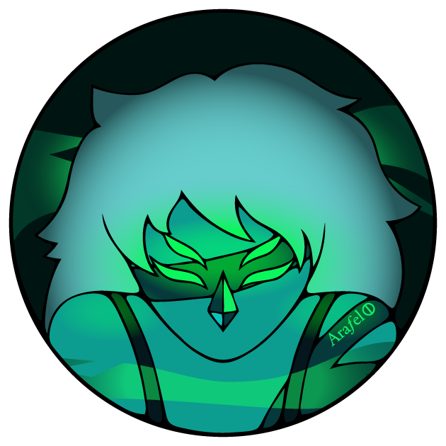 Gem Sticker Design Glow Malachite