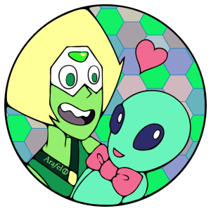 Gem Sticker Design Green Peridot