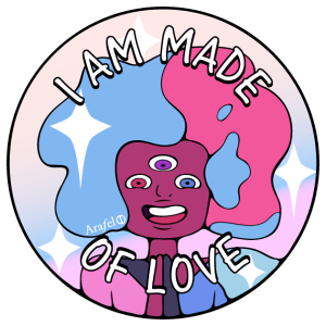 Gem Sticker Design Made of Love